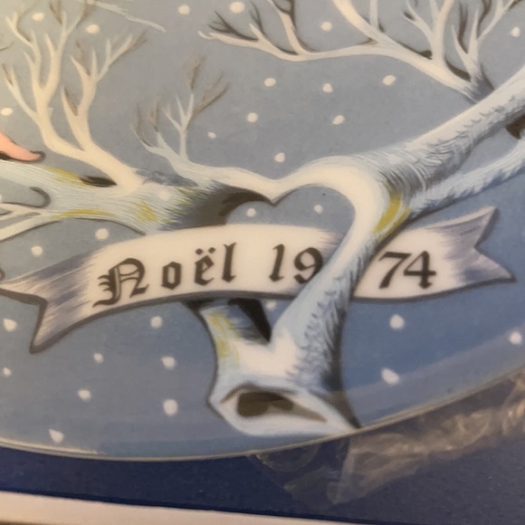 VINTAGE HAVILAND 12 Days Of Christmas Series Plate #5! 5 Gold Rings! 1974 - Picture 3 of 7